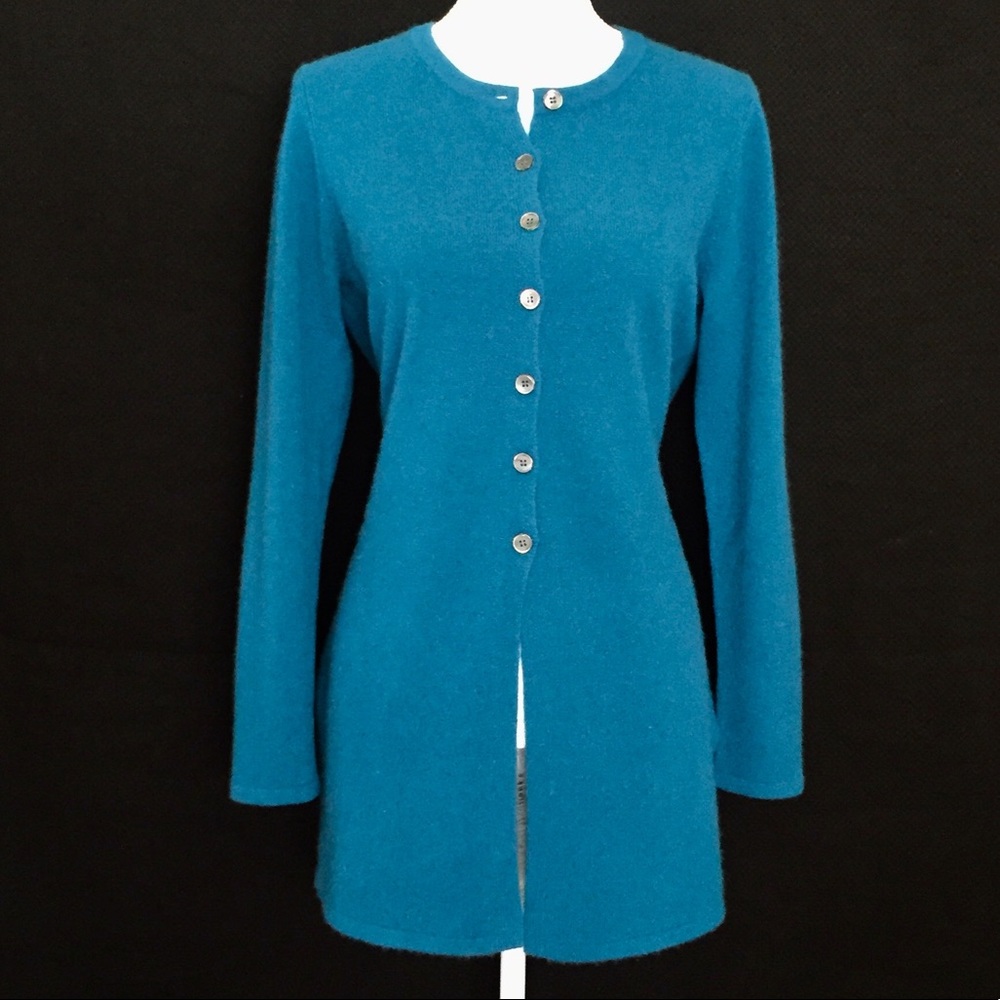 100% CASHMERE CHARTER CLUB cardigan Sz M  EUC